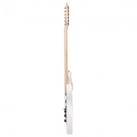 Glarry GST Stylish Electric Guitar Kit with Black Pickguard White