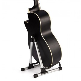 Glarry Foldable Guitar Electric Guitar Stand Floor Rack Holder Sliver