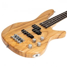 Glarry GIB Electric Bass Guitar Full Size 4 String Burlywood