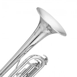 Glarry Brass Trumpet Bb with 7C Mouthpiece for Standard Student or Beginner Silver